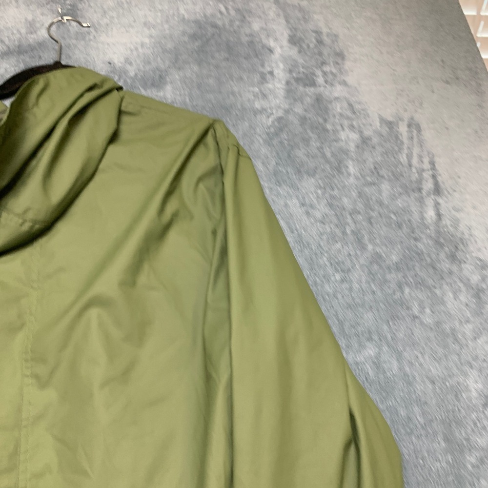 Weatherproof Vintage Hooded Rain Jacket Mens Medium Green Lined Full Zip Winter - Picture 12 of 13